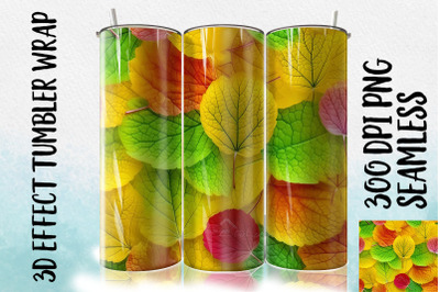 3D Aspen leaf Tumbler Wrap 1