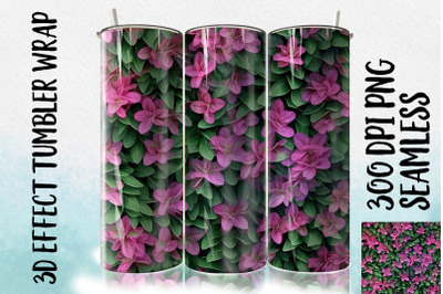 3D Rhododendron leaf Tumbler Wrap 2