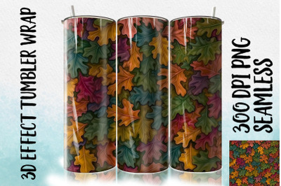 3D Oak leaf Tumbler Wrapp 2