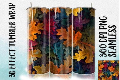 3D Oak leaf Tumbler Wrap 2