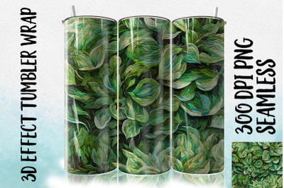 3D Green Hosta Tumbler Wrap 1