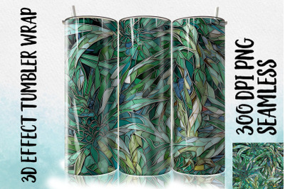 3D Green Dracaena Tumbler Wrap 1