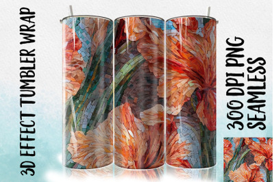 3D Gladiolus Tumbler Wrap 1