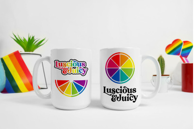 Luscious &amp; Juicy Rainbow Citrus Slice Trio | SVG | PNG | DXF | EPS