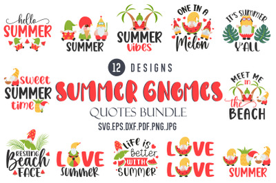 Summer Gnomes SVG Bundle
