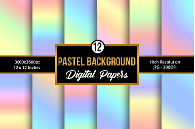 Pastel Gradient Background Digital Papers