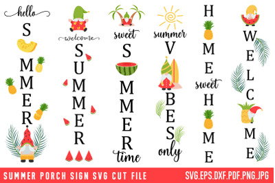 Summer Porch Sign SVG Bundle