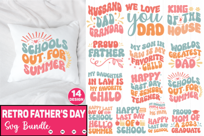 Retro Father&#039;s Day SVG Bundle fathers day svg, dad svg, fathers day,