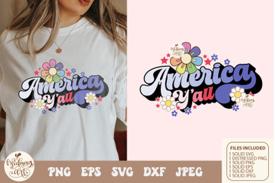 America Y&#039;All PNG svg, 4th of July Shirt Design, Independence Day