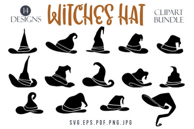 Witches Hat SVG Bundle | Halloween Clipart