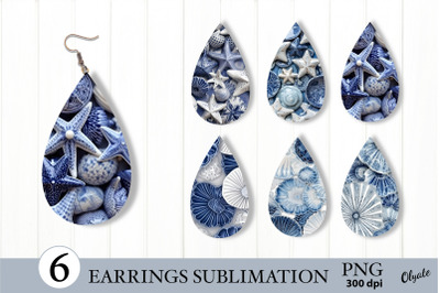 Seashell Earring Sublimation. Earring Sublimation Bundle