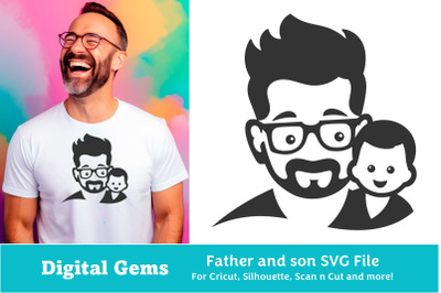 A Father and Son SVG File.