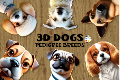 3D Rendered Pet Dog Transparent PNG Files