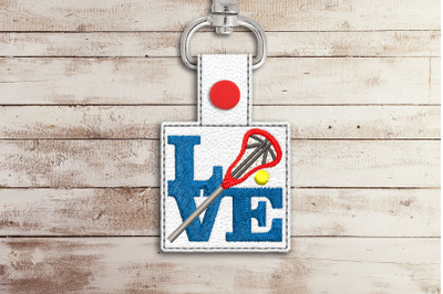 Love Lacrosse ITH Key Fob|  Applique Embroidery