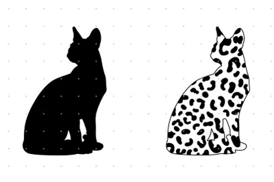 Leopard Print Cat SVG