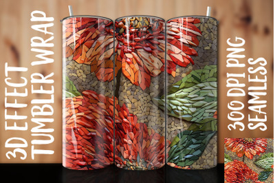 3D Zinnia Tumbler Wrap 2