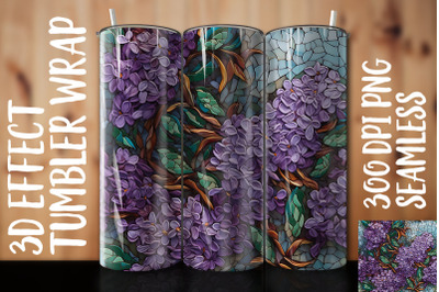 3D Lilac Tumbler Wrap 2