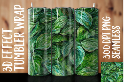 3D Green Hosta Tumbler Wrap 2