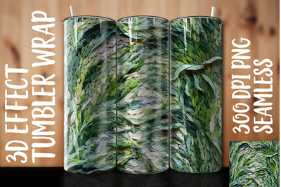 3D Green Dracaena Tumbler Wrap 2