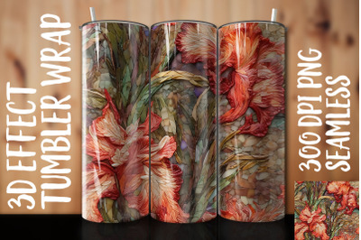 3D Gladiolus Tumbler Wrap 2