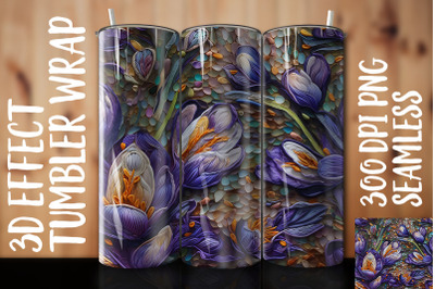 3D Crocus Tumbler Wrap 2