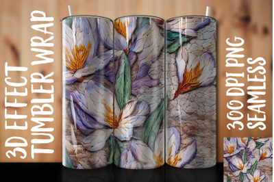 3D Crocus Tumbler Wrap 3