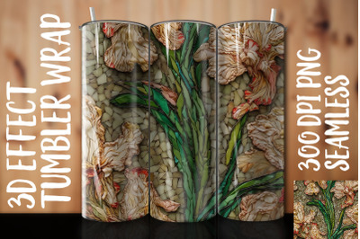 3D Gladiolus Tumbler Wrap 3