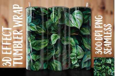 3D Green Hosta Tumbler Wrap 3