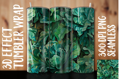 3D Green Ti Plant Tumbler Wrap 3