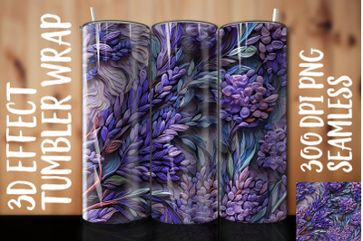 3D Lavender Tumbler Wrap 3