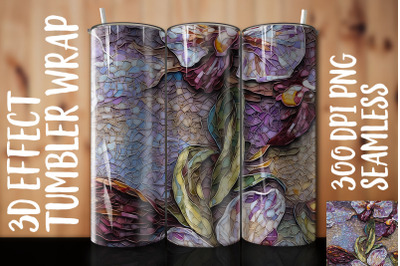 3D Orchid Tumbler Wrap 3