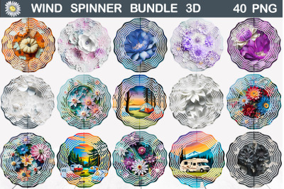 3D Flowers Wind Spinner | Wind Spinner Bundle