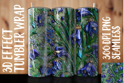 3D Bluebell Tumbler Wrap