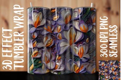 3D Crocus Tumbler Wrap