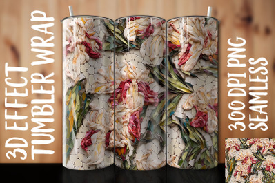 3D Gladiolus Tumbler Wrap