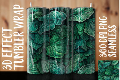 3D Green Ti Plant Tumbler Wrap