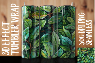 3D Green ZZ Plant Tumbler Wrap