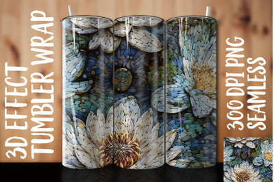 3D Lily Tumbler Wrap