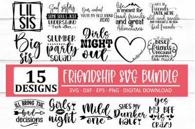 Friendship SVG Bundle, Best Friends SVG Bundle, Best Friend Quotes SVG