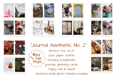 Journal Aesthetic Photos Set 2 with white frames
