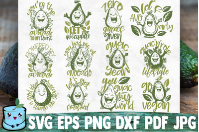 Happy Avocado SVG Bundle