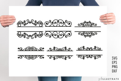 Decorative Monogram SVG Cut File | Swirl Monogram SVG
