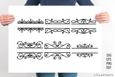 Decorative Monogram SVG Cut File | Swirl Monogram SVG