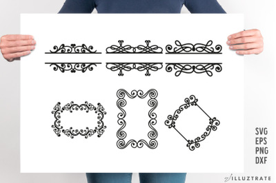 Decorative Frames SVG Cut Files | Monogram SVG