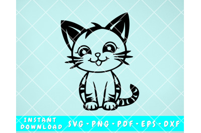 Cute Cat SVG, Cat Clipart, Kitten SVG, Cat Cut Files For Cricut