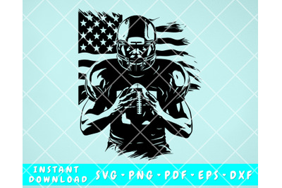 Football Player SVG, Football Player Clipart, Football Player Cut File