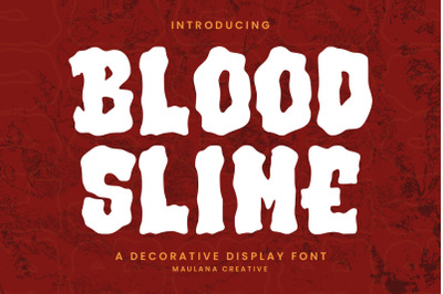 Blood Slime Decorative Display Font