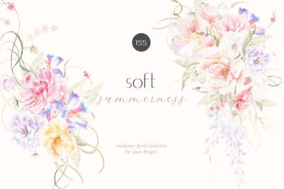 SOFT Summerness Watercolor Flowers