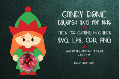 Christmas Elf Girl | Candy Dome Template