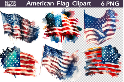 American Flag Clipart PNG | Patriotic Clipart PNG